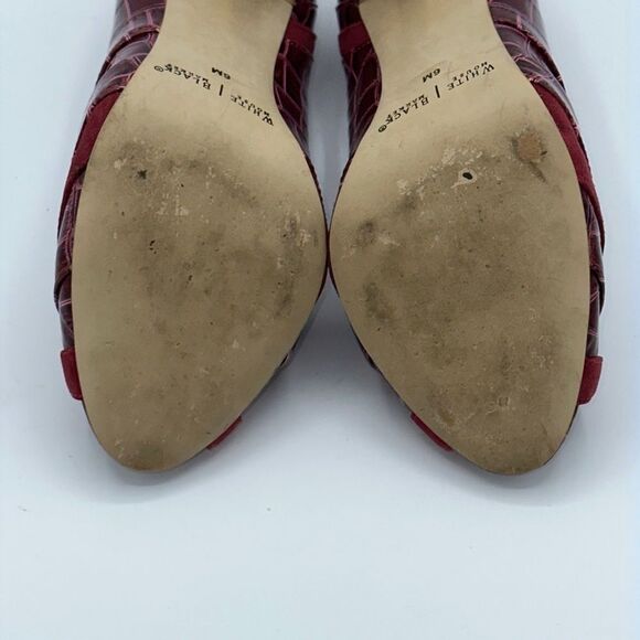 WHBM Size 6M Shoes Heels Pumps Shoes Maddox Faux Alligator - Picture 13 of 15